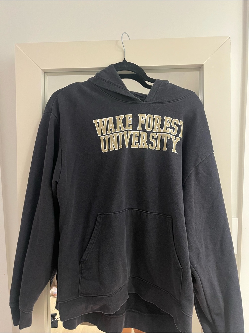 Wake Forest University Crewneck Hoodie in Black